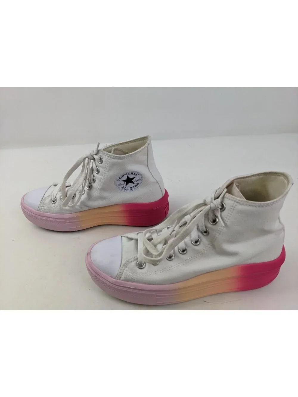 Converse Girls Chuck Taylor All Star Move Platform White Bright Ombre Size 6.5